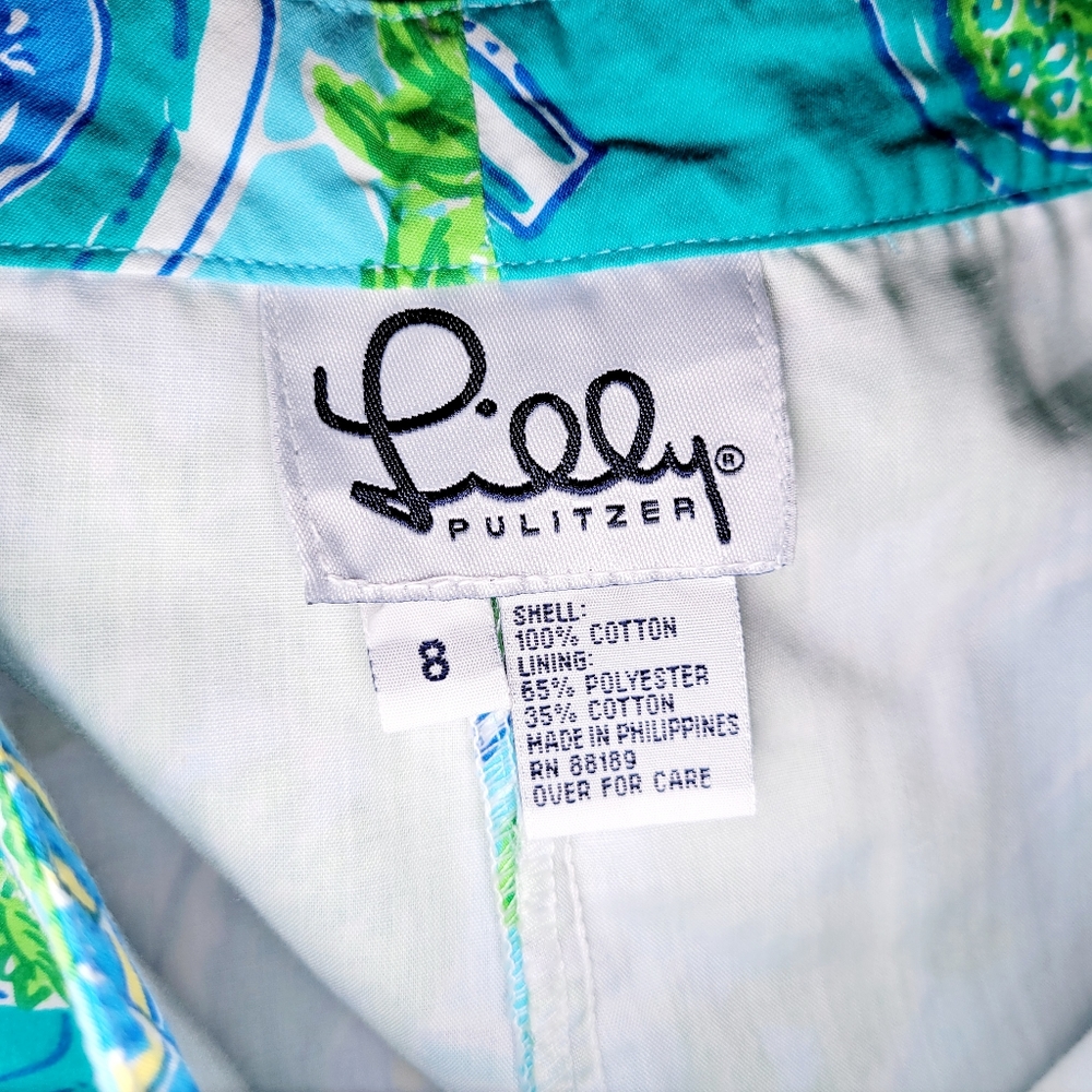 Lilly Pulitzer Vintage Poolside Print in Aqua - Picture 5 of 5